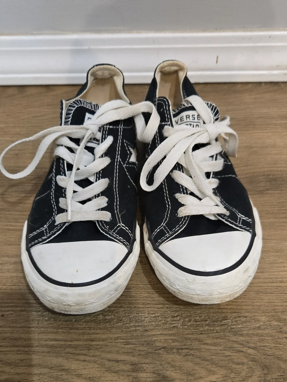 Converse Kids Black & White Low-Top Canvas Sneakers